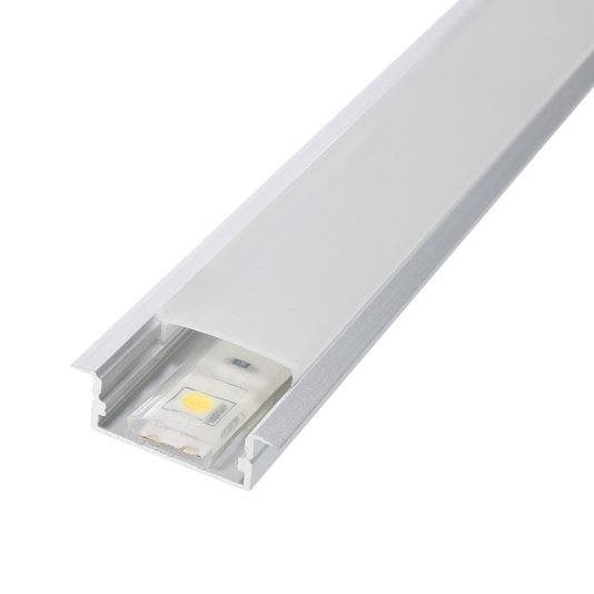 2 metros perfil aluminio para tira LED empotrable 23x14,5mm