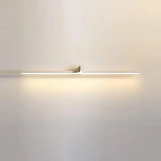 Aplique de espejo blanco 60 cm